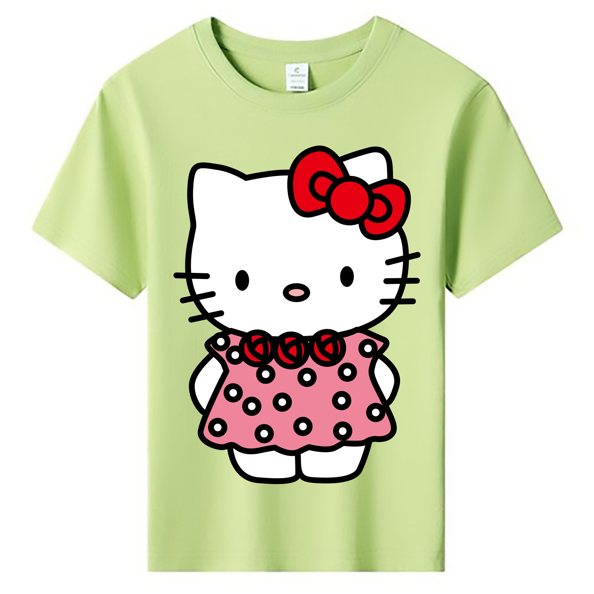 （画像用） Hello Kitty ハローキティ 綿100％キッズTシャツ（フロントプリント）